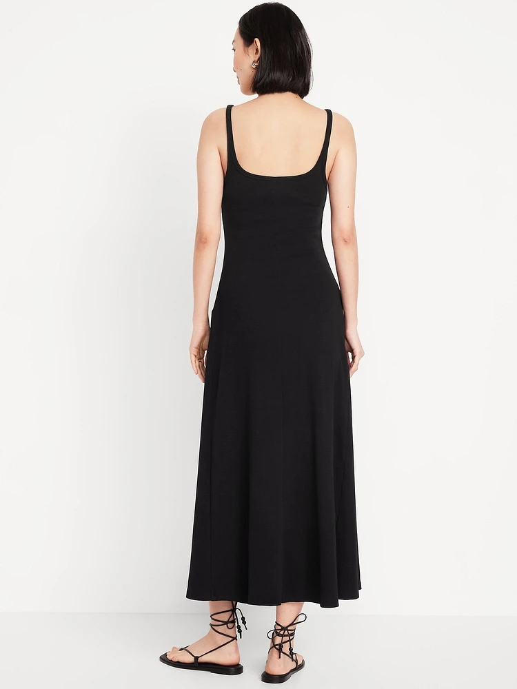 Sleeveless Ribbed Maxi Dress