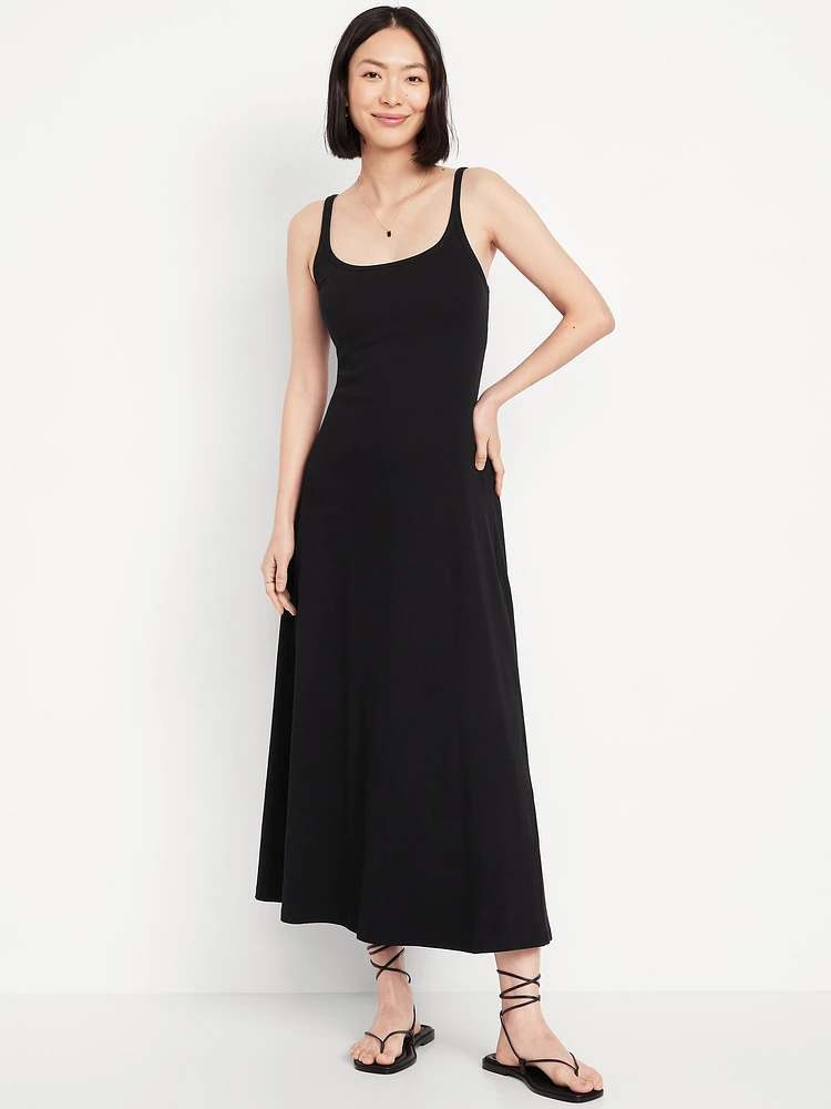 Sleeveless Ribbed Maxi Dress