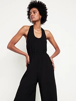 Waist-Defined Halter Jumpsuit