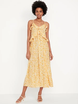 Ruffled Satin Dress
