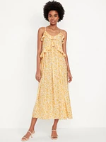 Ruffled Satin Dress