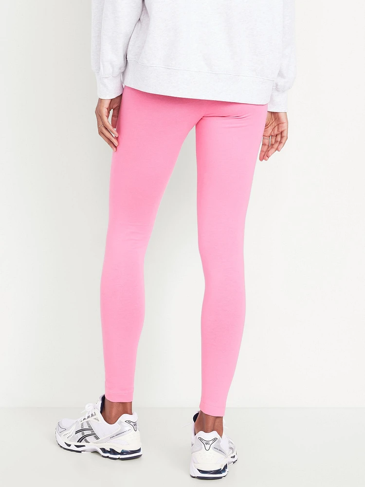 High-Waisted Jersey Fashion Layering Leggings