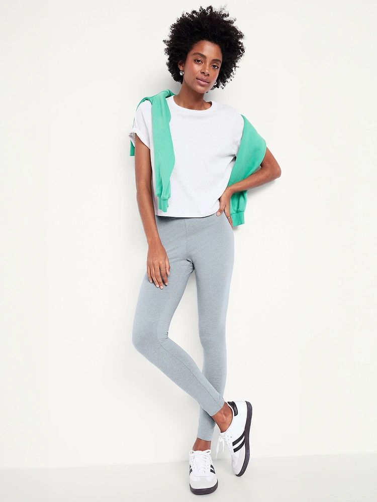 High-Waisted Jersey Fashion Layering Leggings