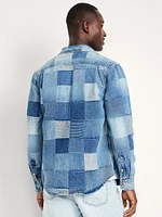 Denim Patchwork Shirt