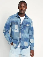 Denim Patchwork Shirt