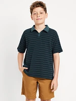 Printed Knitted Collared Shirt for Boys