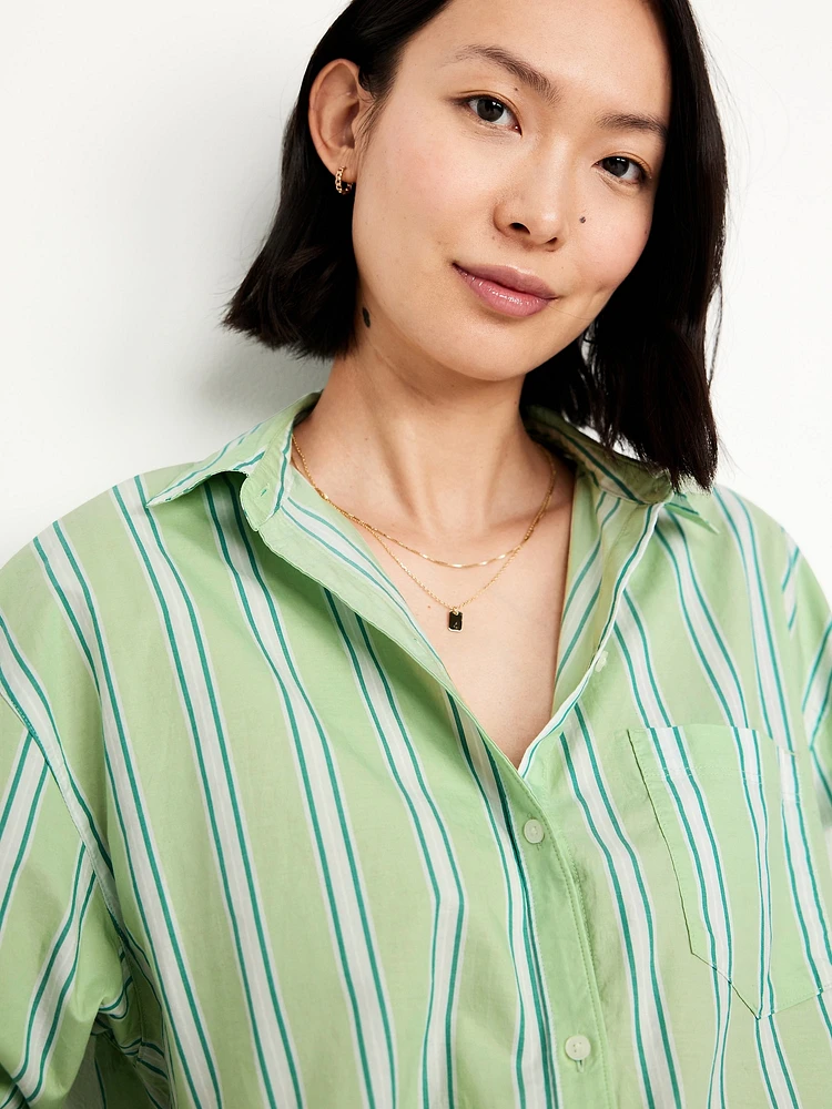 Oversized Button-Down Boyfriend Shirt