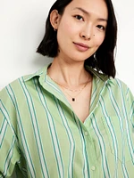 Oversized Button-Down Boyfriend Shirt