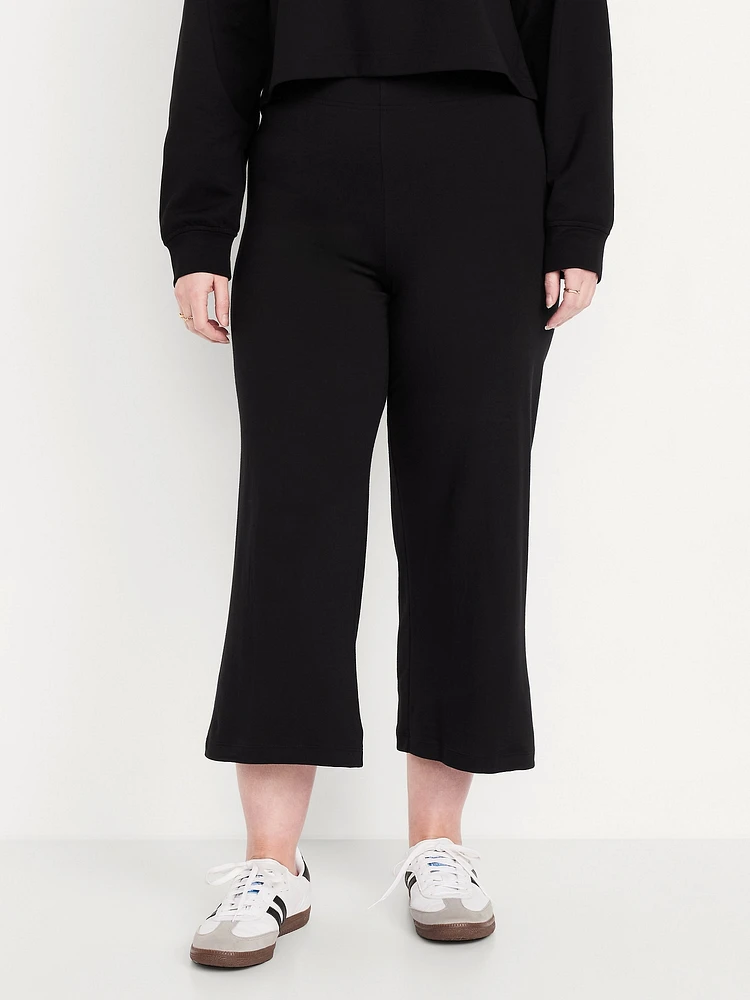 High-Waisted Fashion Wide-Leg Cropped Leggings