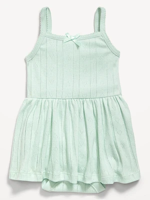 Sleeveless Pointelle Bodysuit Dress for Baby