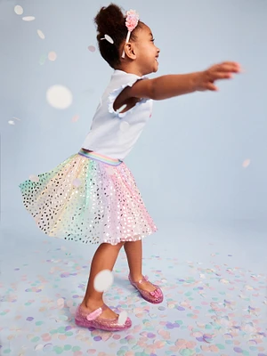 Birthday Tulle Swing Skirt for Toddler Girls