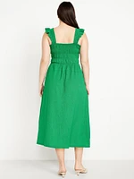 Fit & Flare Lightweight Smocked Midi Dress