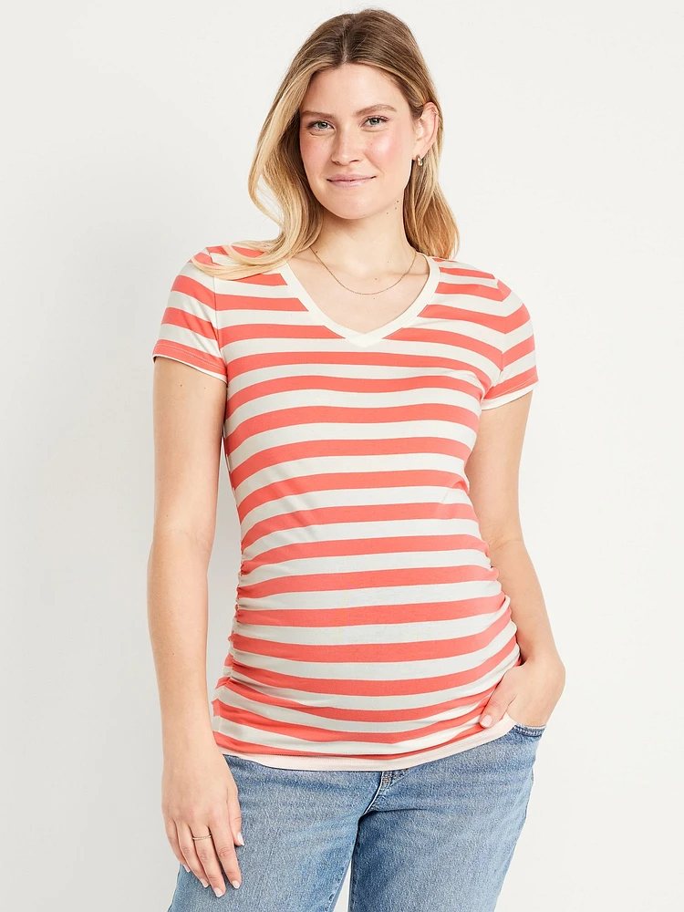 T-shirt à col en V de maternité