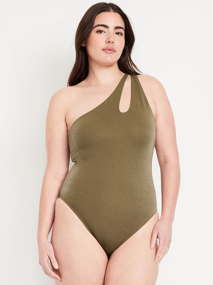 One-Shoulder Shine Swimsuit