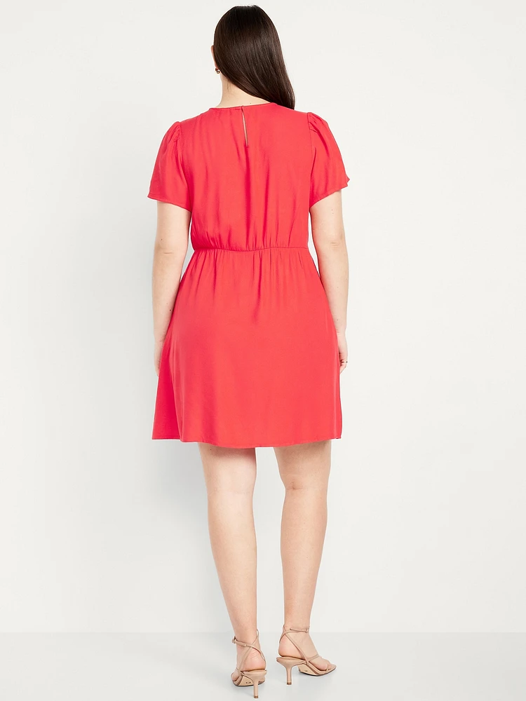 Crepe Mini Dress