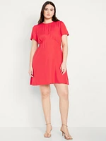 Crepe Mini Dress