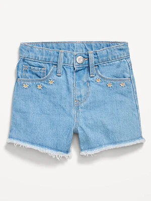 Frayed-Hem Jean Shorts for Toddler Girls