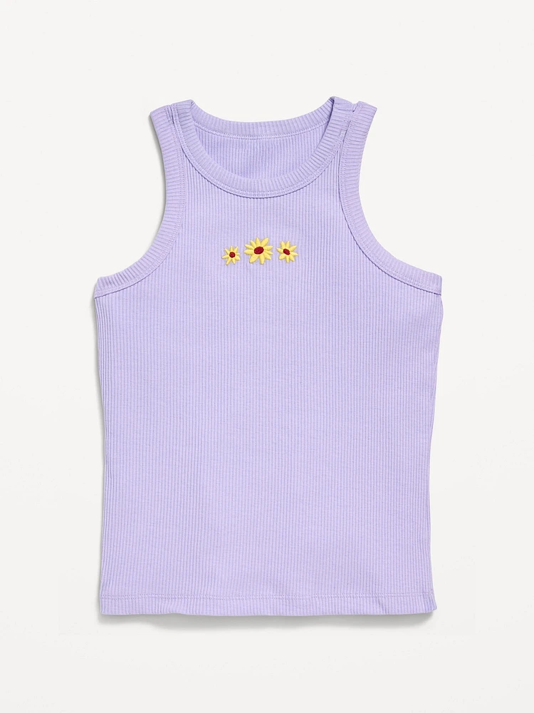 Fitted Ribbed Tank Top for Girls