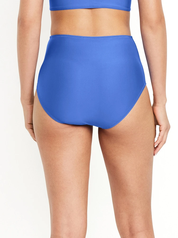 High-Waisted Bikini Swim Bottoms