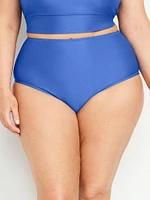 High-Waisted Bikini Swim Bottoms