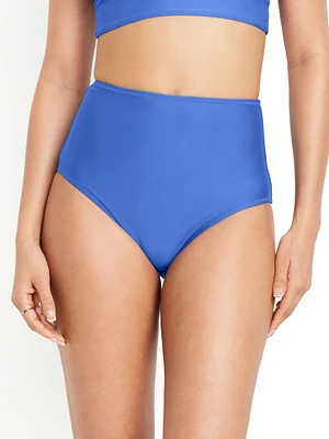 High-Waisted Bikini Swim Bottoms