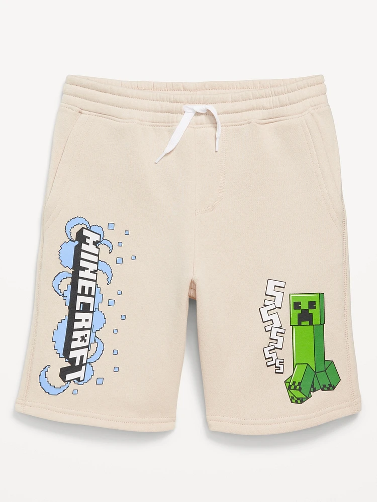 Minecraft™ Knee Length Fleece Jogger Shorts for Boys