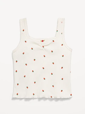 Printed Fitted Tank Top for Girls