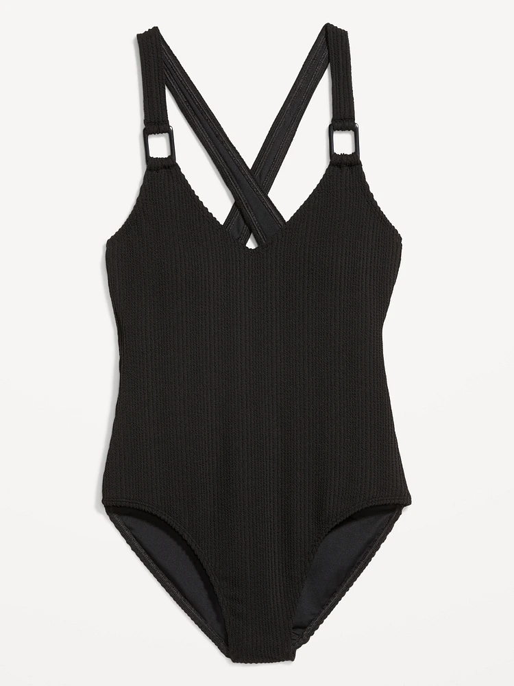 Ribbed One-Piece Swimsuit