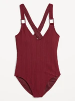 Ribbed One-Piece Swimsuit