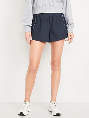 High-Waisted SleekTech Shorts -- 4-inch inseam
