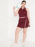 High-Waisted PowerSoft Faux-Wrap Skort