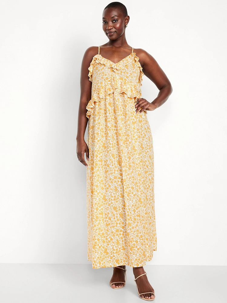 Ruffled Satin Dress