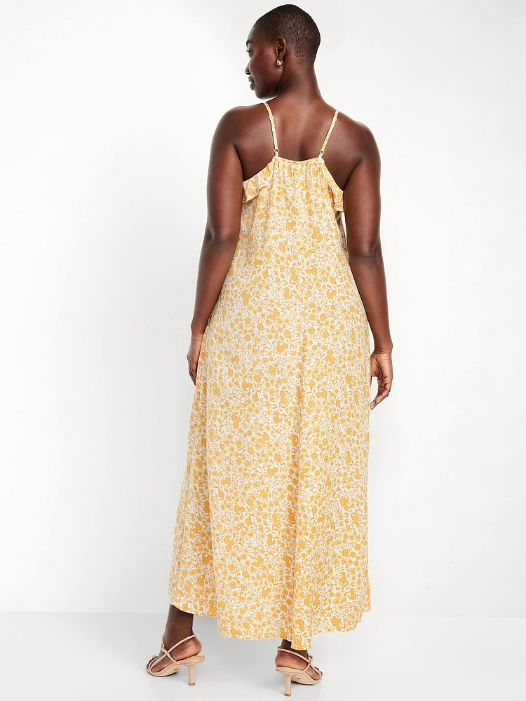 Ruffled Satin Dress