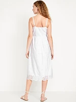 Fit & Flare Eyelet Midi Dress