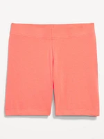 High-Waisted Jersey Biker Shorts -- 6-inch inseam