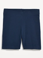 High-Waisted Jersey Biker Shorts -- 6-inch inseam