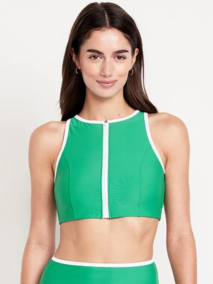 Matte Zip-Front Surf Top