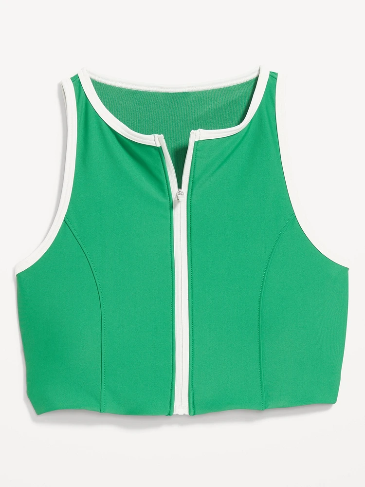 Matte Zip-Front Surf Top