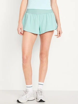 High-Waisted StretchTech 2-in-1 Shorts -- 3-inch inseam