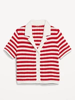 Button-Down Crochet Sweater