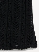 Sleeveless Crochet Tie-Front Top