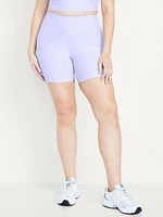 High-Waisted PowerSoft Biker Shorts -- 6-inch inseam
