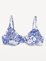 Textured Underwire Balconette Swim Top