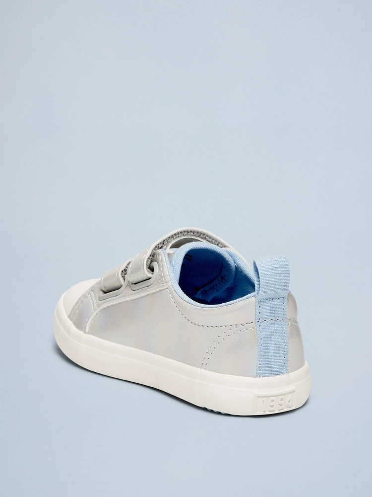 Metallic Double Secure-Strap Sneakers for Toddler Girls