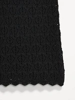 High-Waisted Crochet Flare Pants