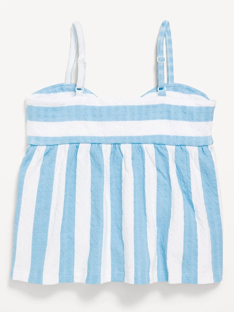 Sleeveless Pucker Tank Top for Girls