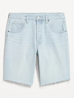 Mid-Rise Baggy Jean Bermuda Shorts -- 9-inch inseam