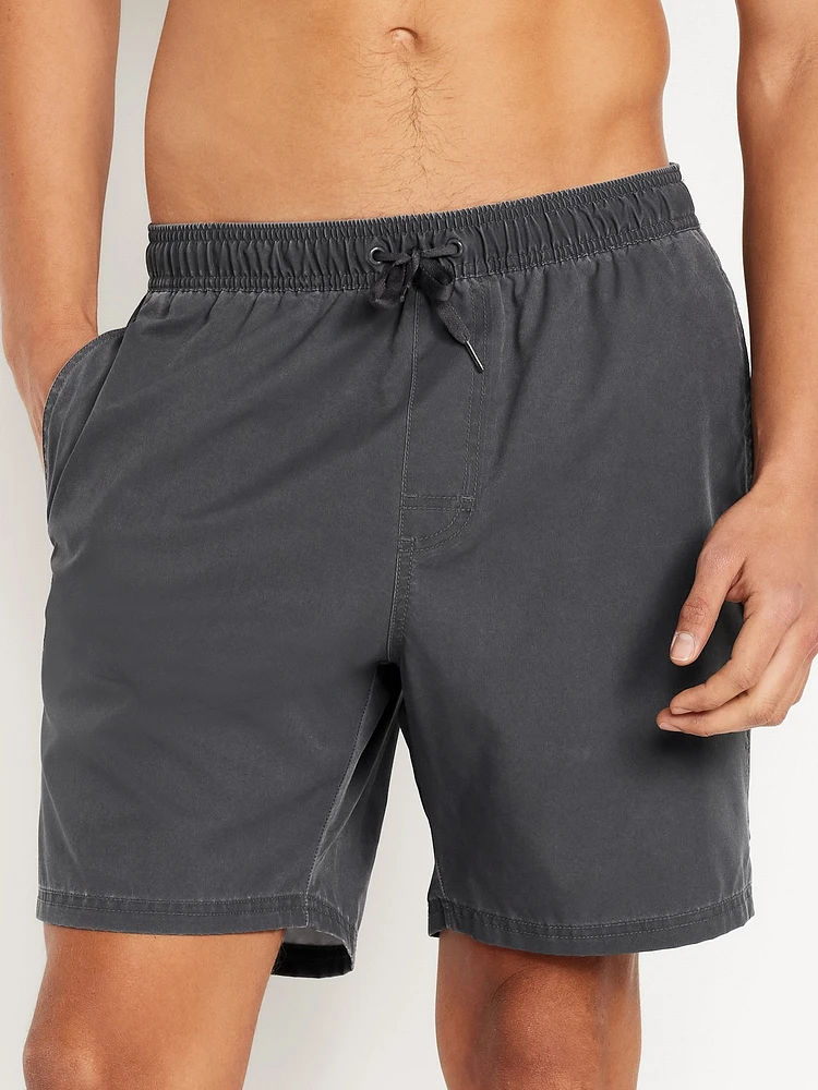 Solid Swim Trunks -- 7-inch inseam