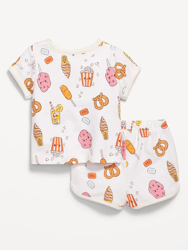 Ringer T-Shirt and Shorts Set for Baby