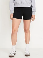 High-Waisted Biker Shorts -- 4-inch inseam